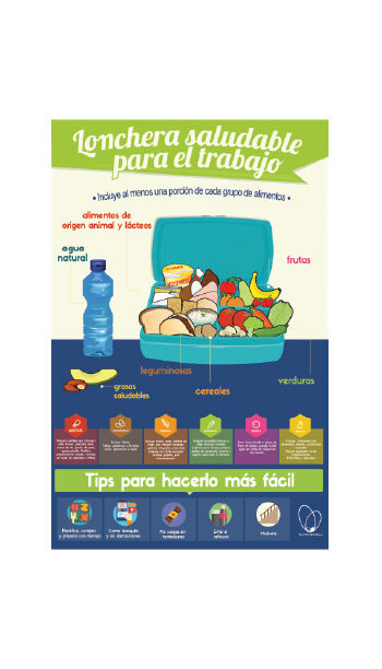 🔥 Póster Digital Lonchera Saludable para el Trabajo 🔥