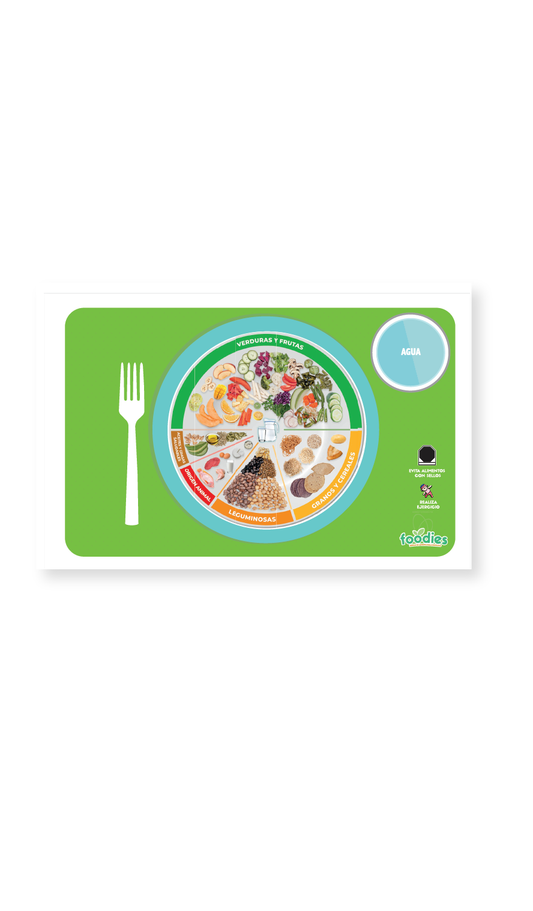 Manteleta Impresa  Plato del bien comer original