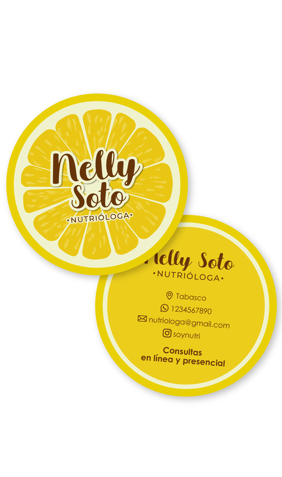 Tarjetas de Presentación Rebanada