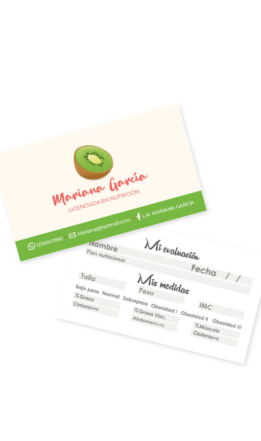 Tarjetas de evaluación del paciente